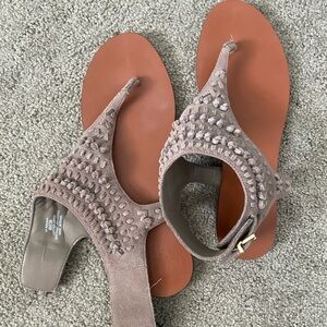 Vince Camuto Taupe Studded Sandals